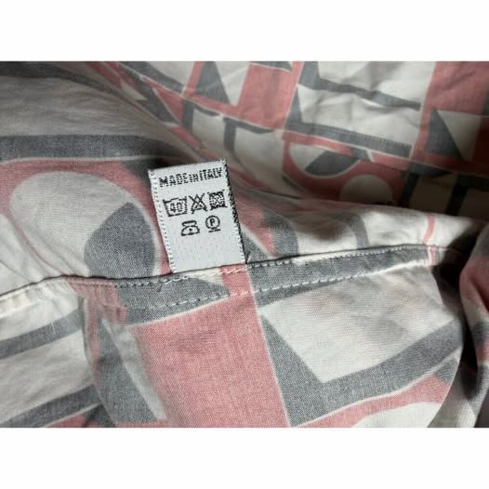 Double J Editions with Mantero Long Sleeve Button Up Geometric Size Large - Picture 6 of 6